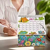 DIY Diamond Painting Special Shape Desktop Cabin Calendar Organizer Box Kit(Flower)