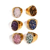 Chic Natural Stones Golden Rings