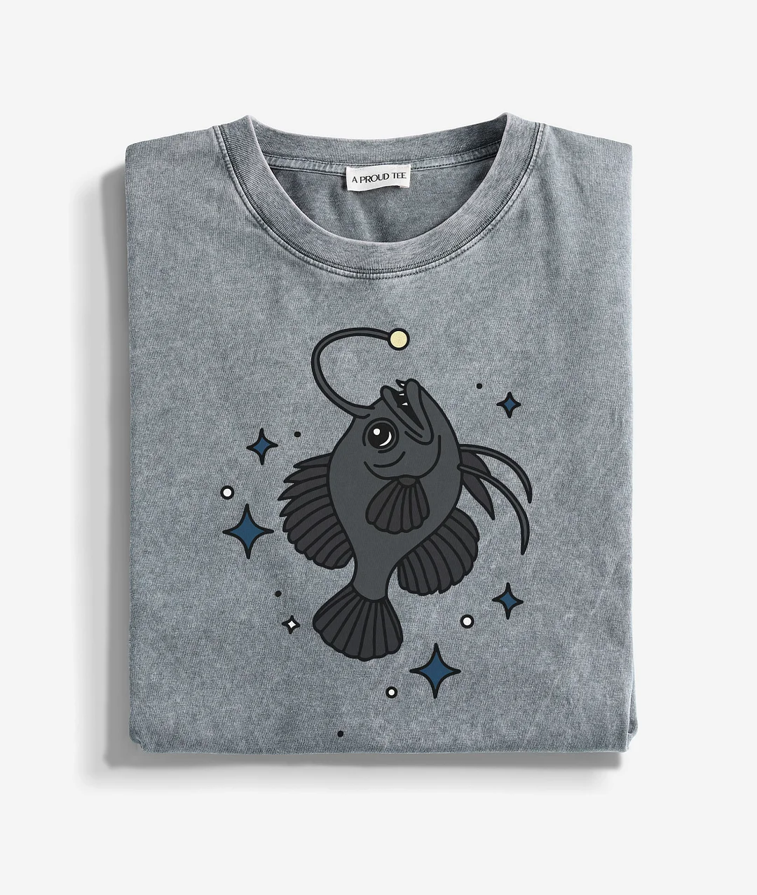 Cute Anglerfish Washed T-shirt
