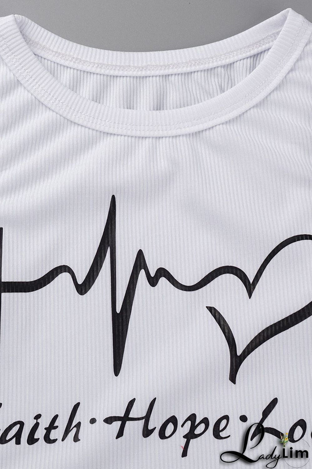 White Sexy Print Patchwork O Neck Tops