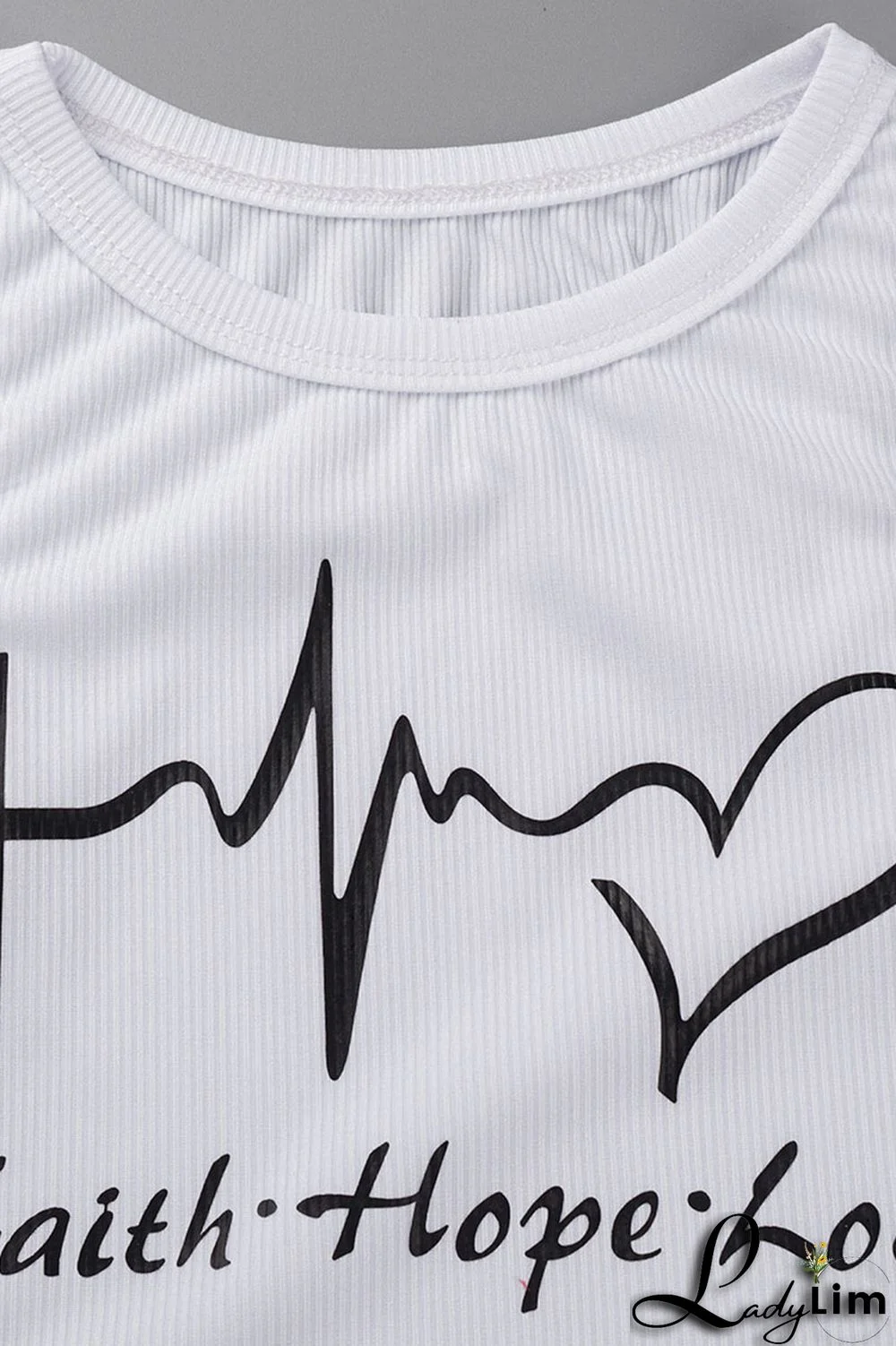 White Sexy Print Patchwork O Neck Tops