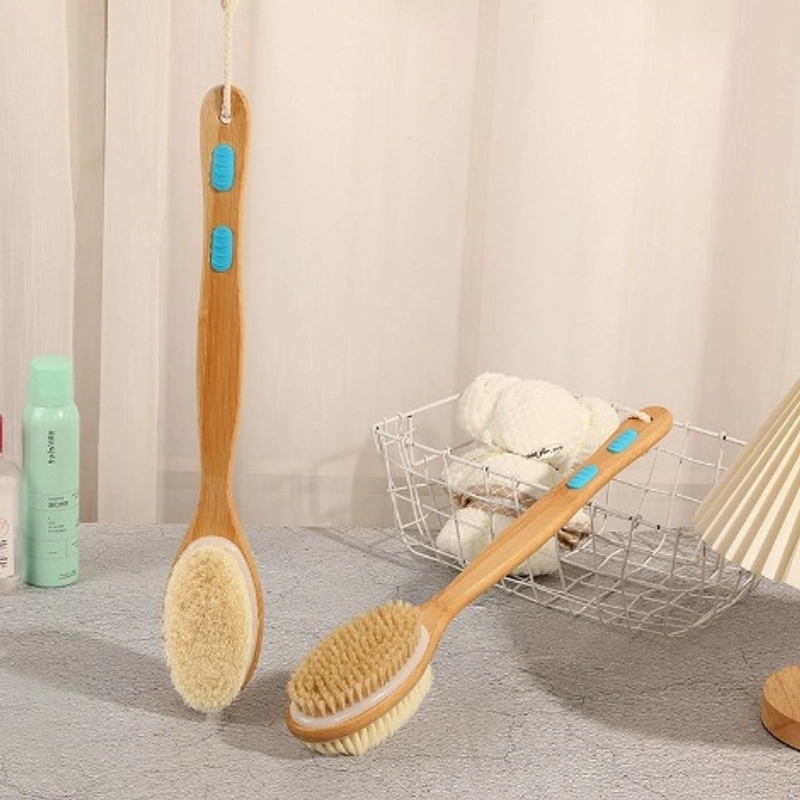 Retro Solid Color Wood Bath Brush/massage Brush 1 Piece
