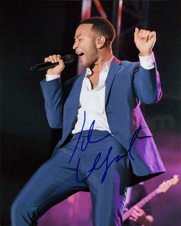 John Legend in-person signed 8x10 Photo Poster painting