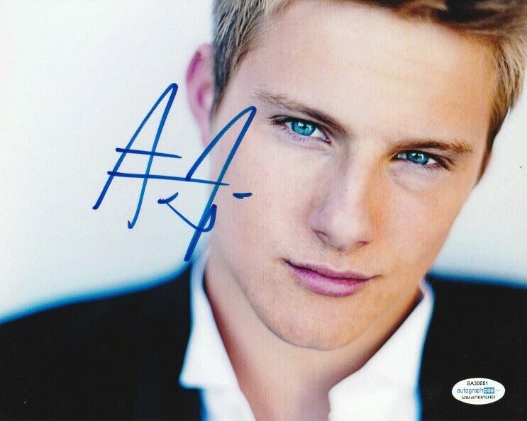 VIKINGS ALEXANDER LUDWIG SIGNED 8x10 Photo Poster painting! HUNGER GAMES ACOA COA EXACT PROOF!