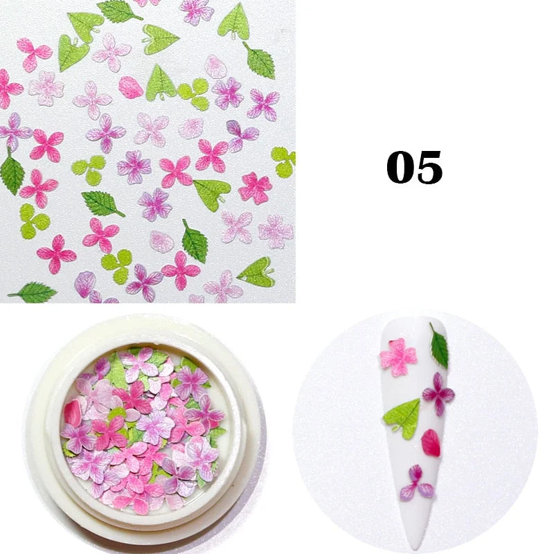 Nail Supplies Flowers and Animals Mixed Wood Pulp Paper Nail Jewelry Accessories Skills 3d Nail Art Decoration 2021 Summer New