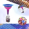 Gradient Color Diamond Painting Organizer Funnel Morning Glory Design Portable Drill Funnel for DIY Craft Easy Transfer Tools (Style A)