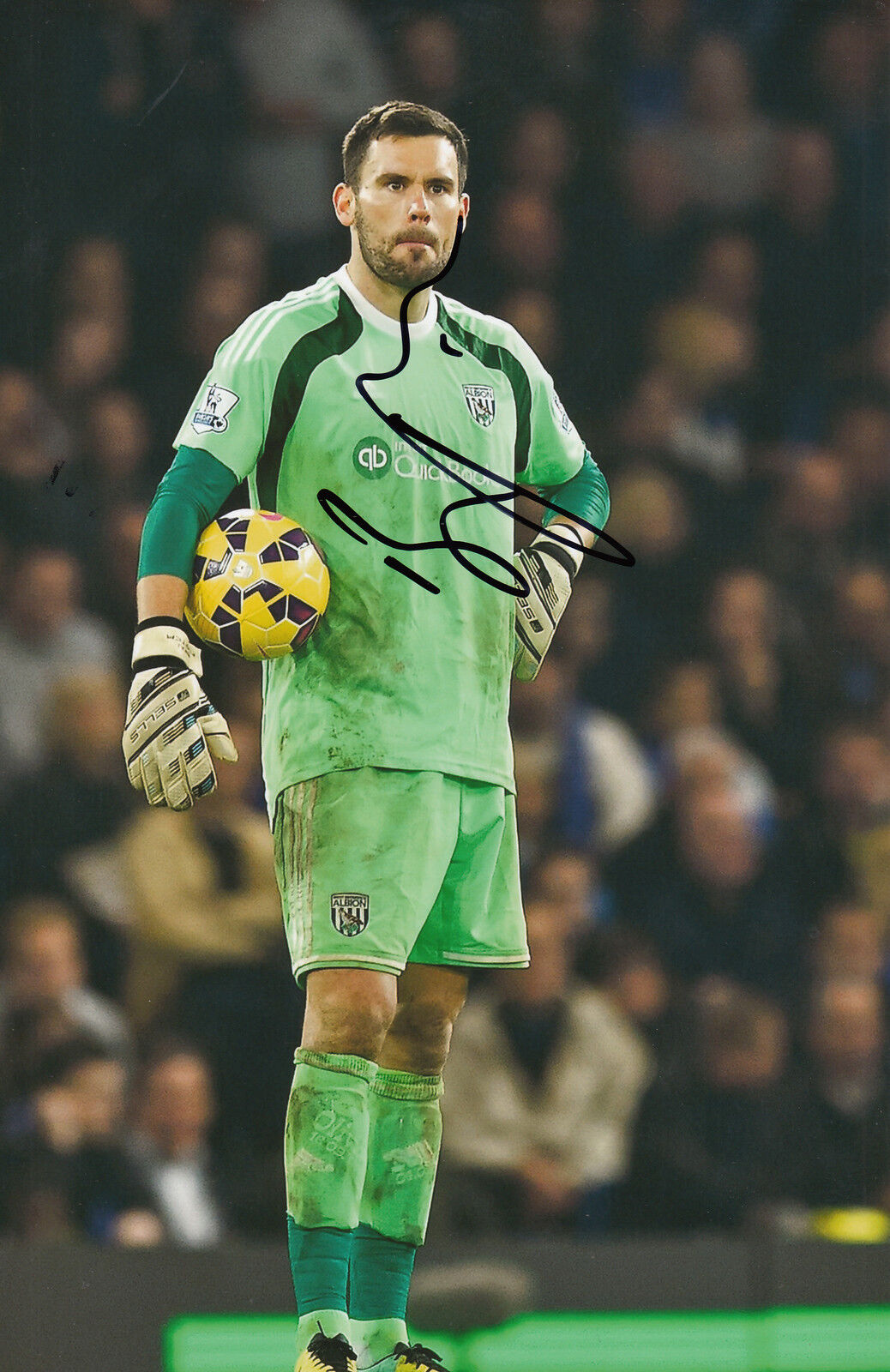 WEST BROM HAND SIGNED BEN FOSTER 12X8 Photo Poster painting.