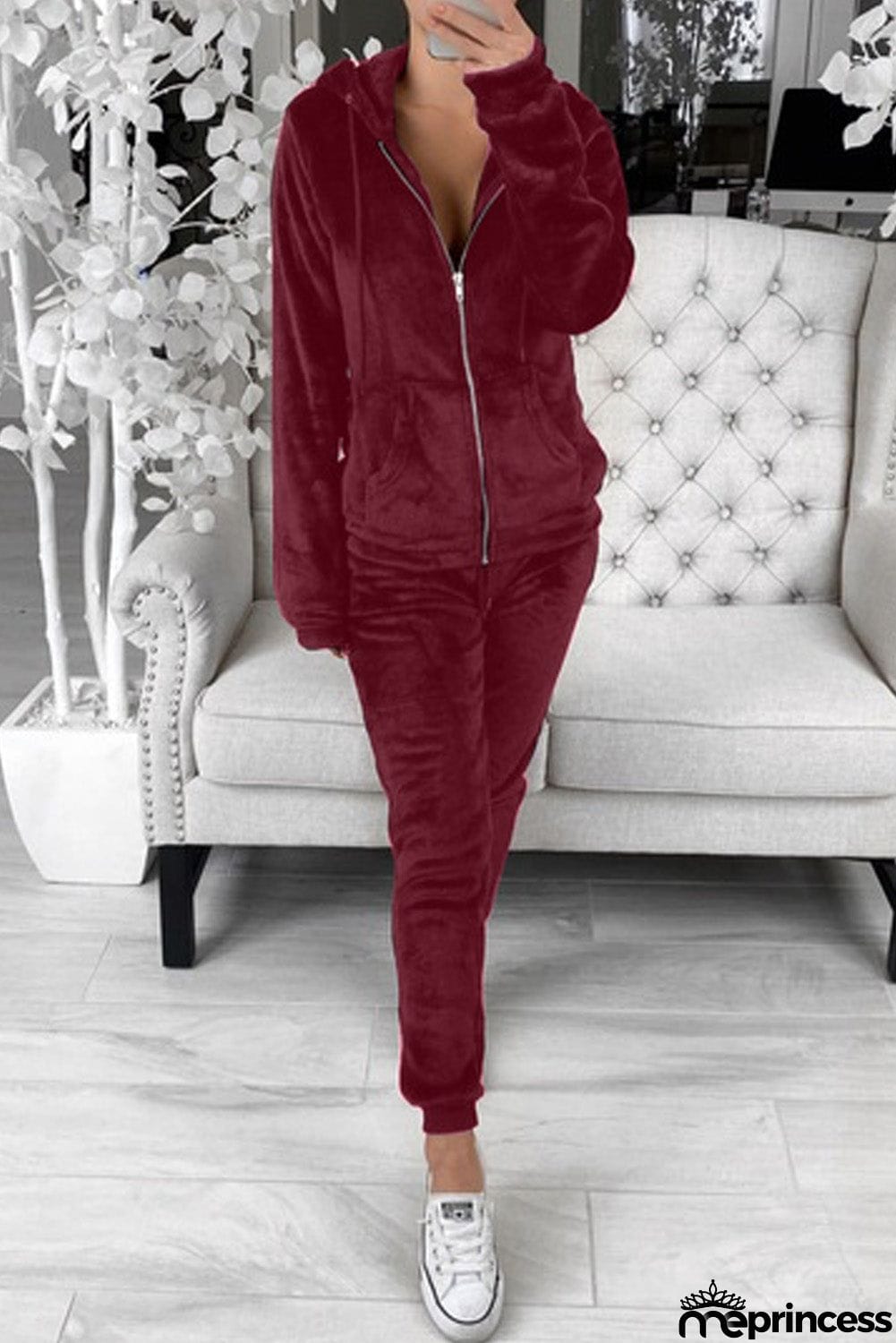 Fleece Hoodie and Pants Sportswear