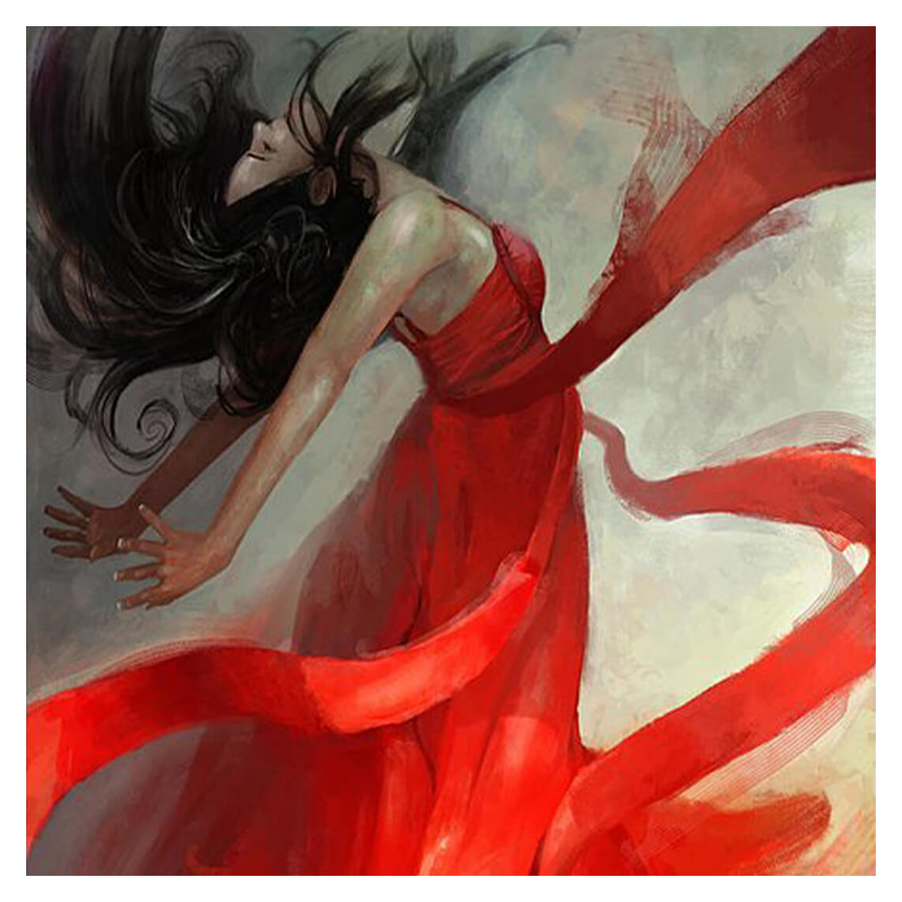 Girl-Paint by Numbers-8"x8"/20x20cm