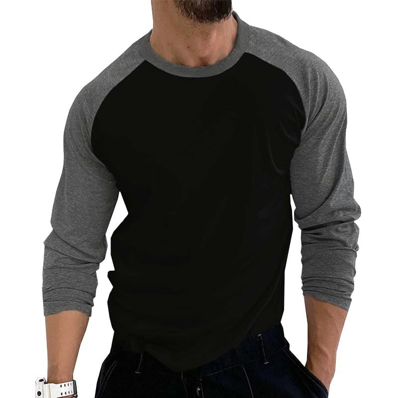 Men's Colorblock Round Neck Loose Breathable Short Sleeve T-Shirt 52207608X