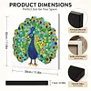 Kit de peinture de boutons en r&eacute;sine en paon pour adultes d&eacute;butants, arts cr&eacute;atifs, d&eacute;coration int&eacute;rieure, boutons ronds de peinture 30x30cm avec cadre
