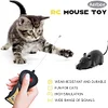 Remote control mouse toy, remote control electronic mouse flocked mouse toy interactive cat toy, suitable for cats, dogs, pets, moves like a real mouse