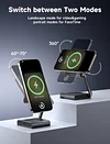3-in-1 Qi Wireless Charging Station 27W Magsafe Fast Charging Base Portable Foldable Metal Magnetic Bracket Compatible With iPhone12-16 Full Range of Magnetic Charging