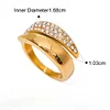 Stylish Bling Rhinestone Zircon 18K Golden Ring