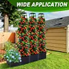 4 Tier Planter Stake Tower with Trellis Tomato Cage Self Watering Indoor Outdoor