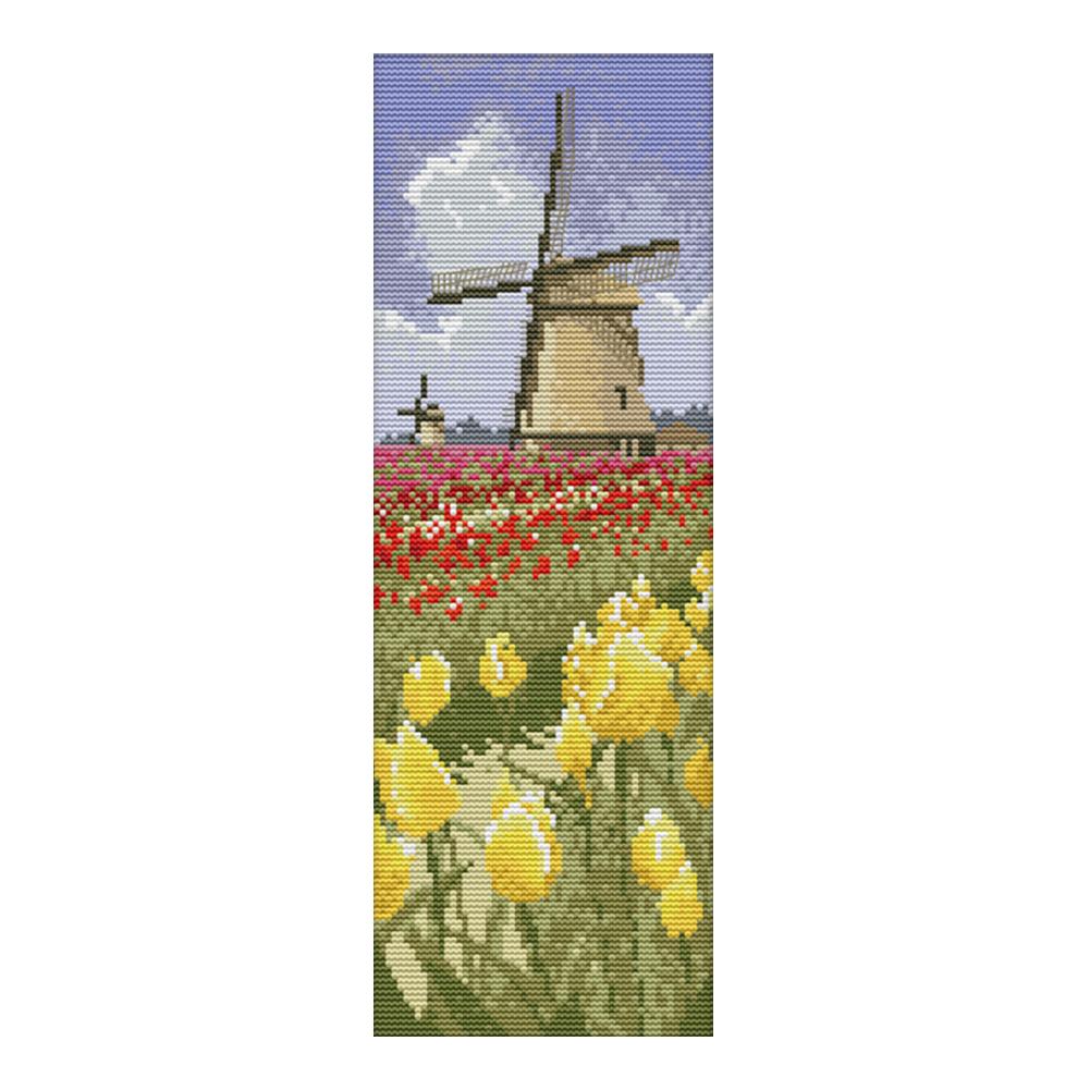 

Dutch Windmill - 14CT Stamped Cross Stitch - 16*38cm, 501 Original