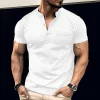  Men's Stylish Henley T-Shirt - Perfect for Casual and Fitness Wear by Inlyline