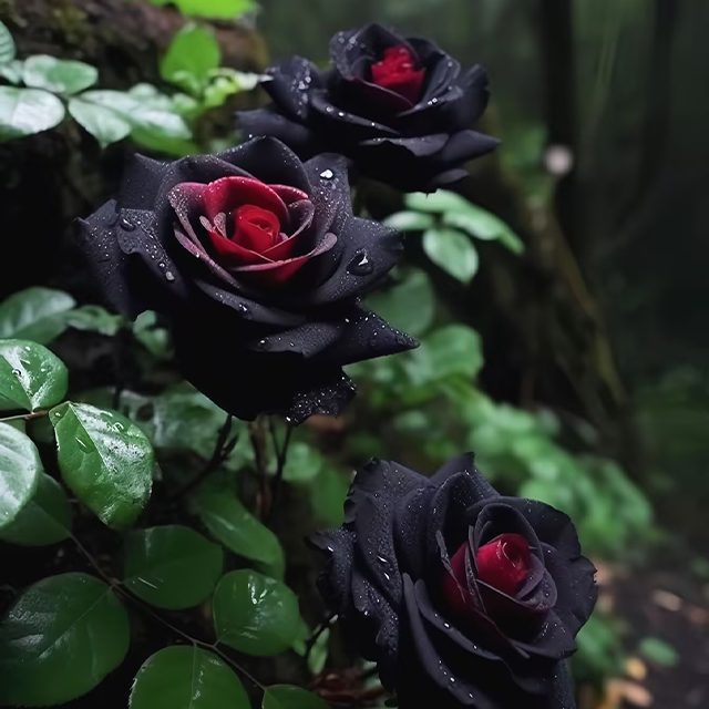Rare Black Red Rose Flower Seeds