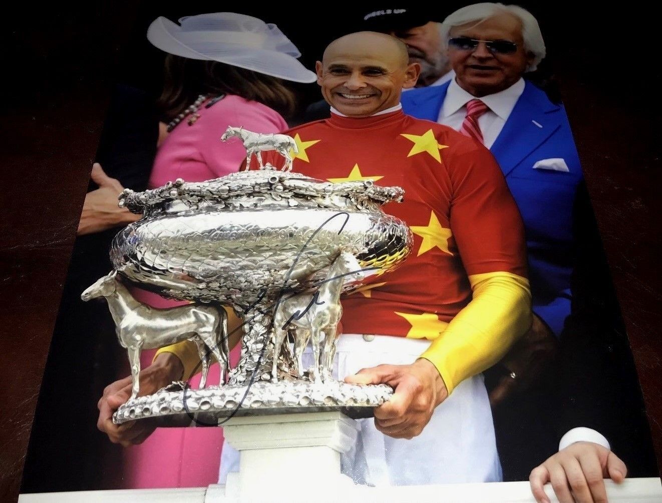 Mike Smith Famous Horse Jockey Triple Crown Signed 11x14 Photo Poster painting COA