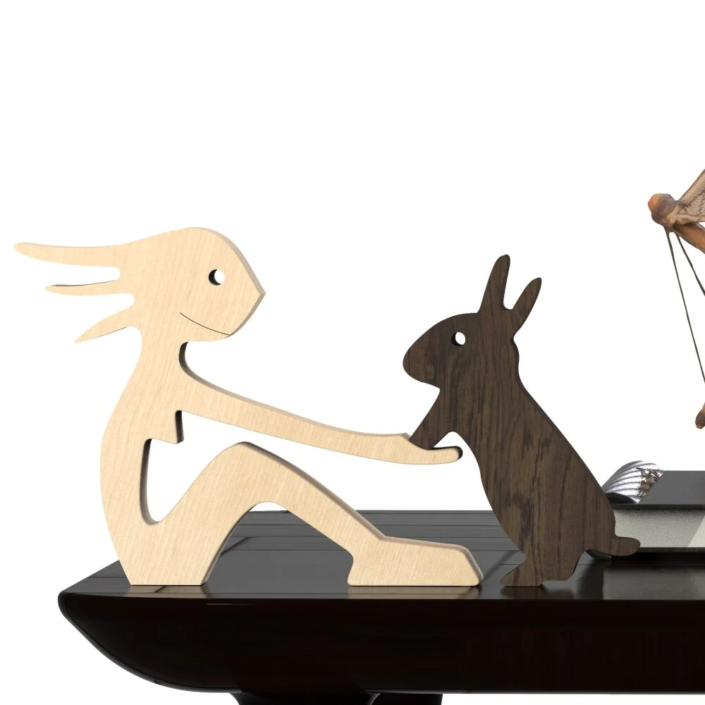 Handmade Human And Bird Craft Sculpture Figurine Desktop Table officeOrnament Special ECO Gift ecoracion del hogar Lovely Pet