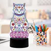 DIY Diamond Painting 7 Color Night Light Lamp Home Decoration Ornament Gift Kit(Cat)