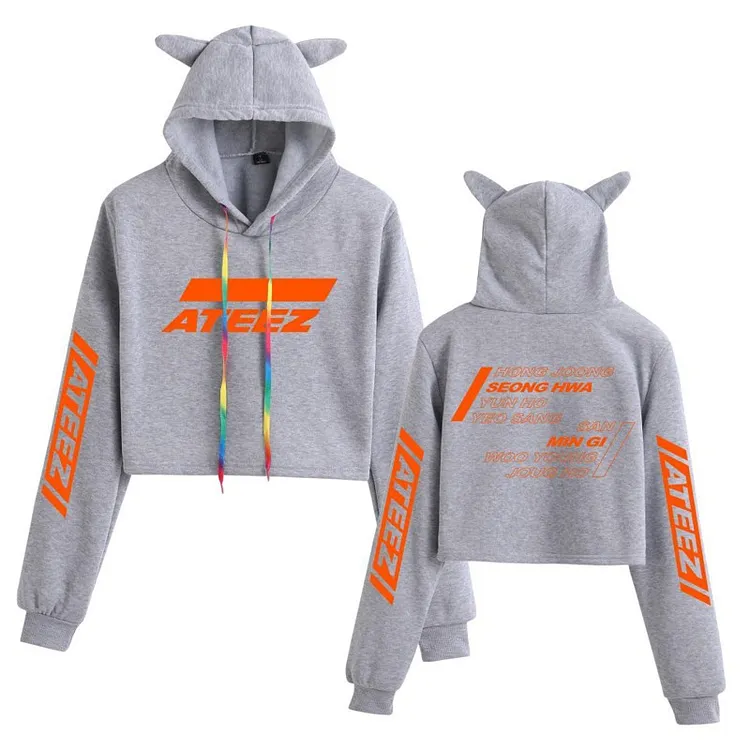 ATEEZ Cat Ear Short Hoodie