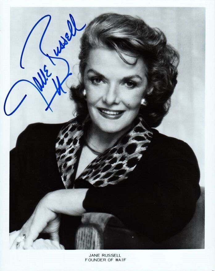 Howard Hughes Discovery JANE RUSSELL Signed Photo Poster painting