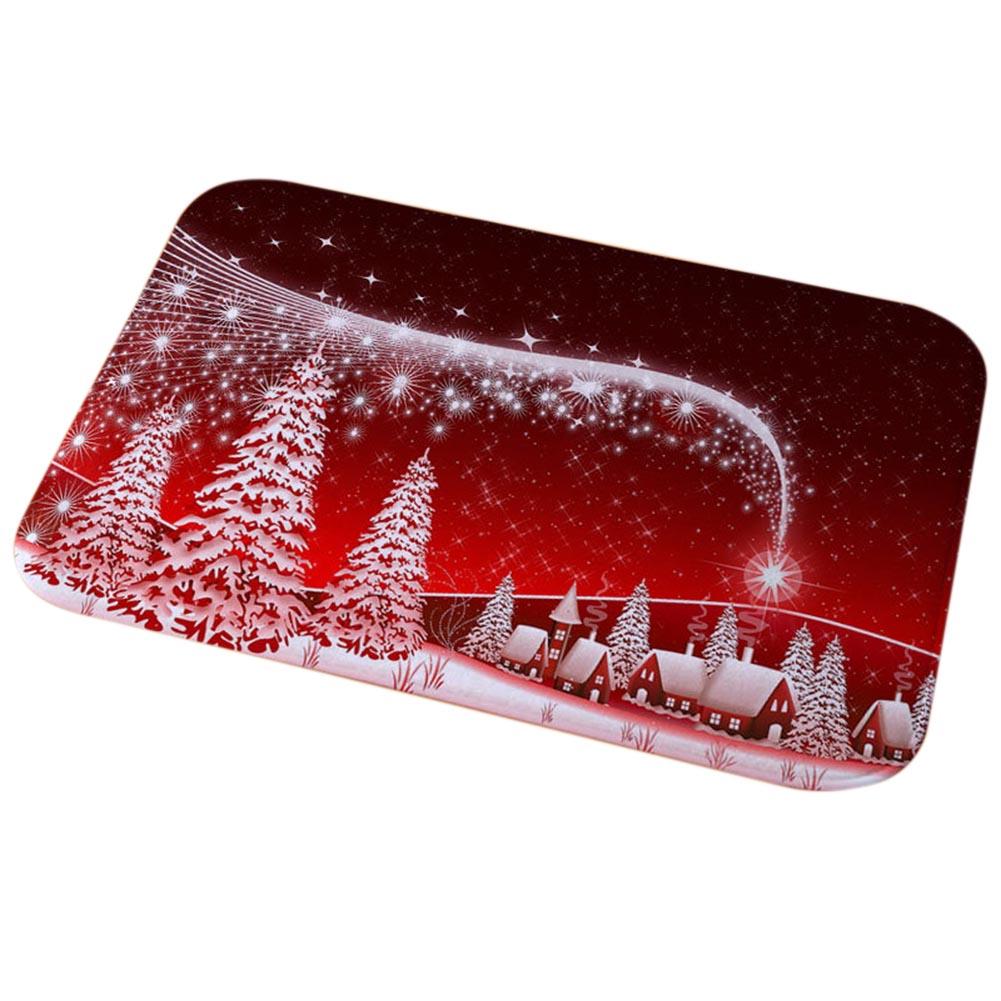 

Anti-slip Floor Carpet Flannel Door Mat Xmas Home Party Decor (Snow Scene, 501 Original