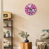 Diamond Painting Flamingo Wooden Wall Clock Home Decor
