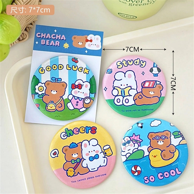 Cute Cartoon Plastic Glass Mirror 1 Piece