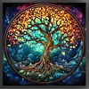 Life Tree - 14CT Stamped Cross Stitch - 40*40cm - Natural