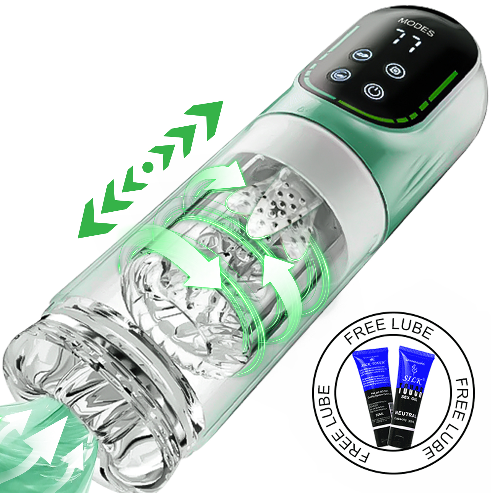 Heaven - 5 In 1 Function Auto Male Masturbator Penis Pump - Rose Toy