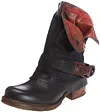 Woman Belt Buckle Square Heel Retro Leather Short Boots