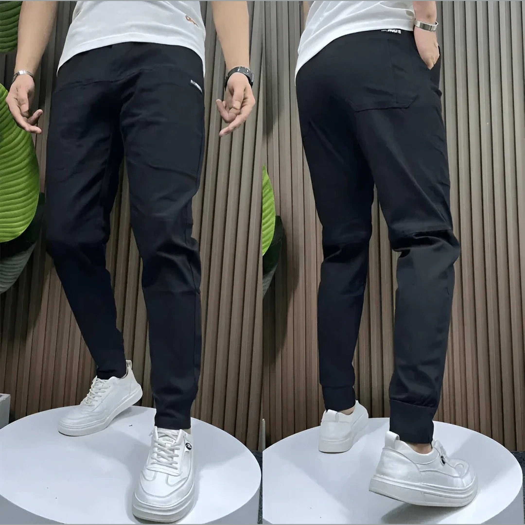 Men's Cotton-Blend Cargo Joggers &ndash; Relaxed Utility Trousers