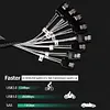 Slim Line SAS4.0 SFF-8654 8i to SATA 8 Ports 12Gbps 50cm Adapter Cable