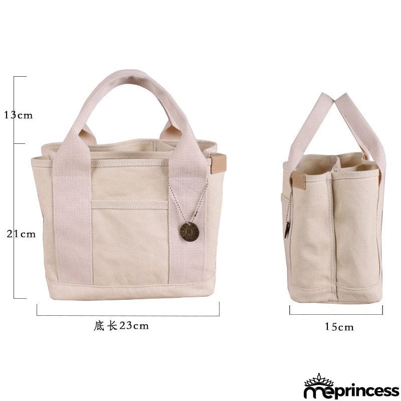 Reusable Japanese Style Canvas Lunch Bags For Women