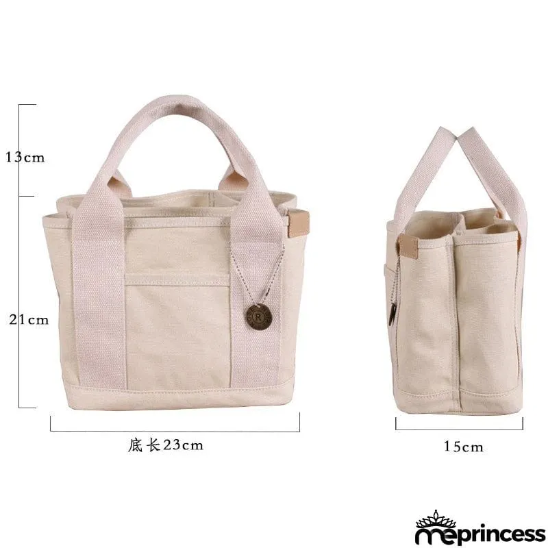 Reusable Japanese Style Canvas Lunch Bags For Women