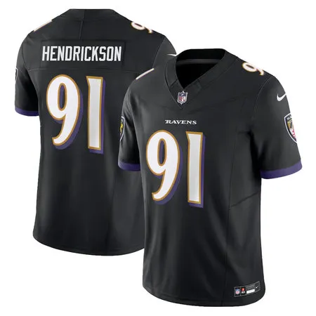 Youth Baltimore Ravens #91 Trey Hendrickson David Black Vapor F.U.S.E. Limited Jersey