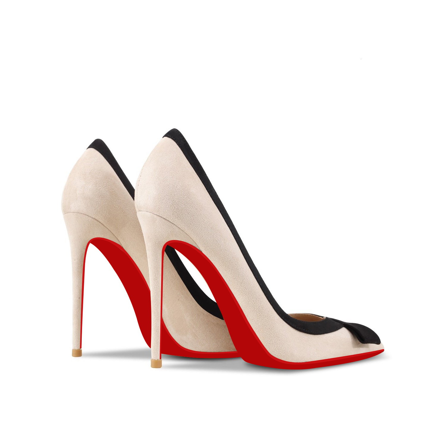 100mm/120mm Bowknot Fashion High Heels Sexy Prom Mixed Colors Red Bottoms Stiletto Suede-vocosishoes