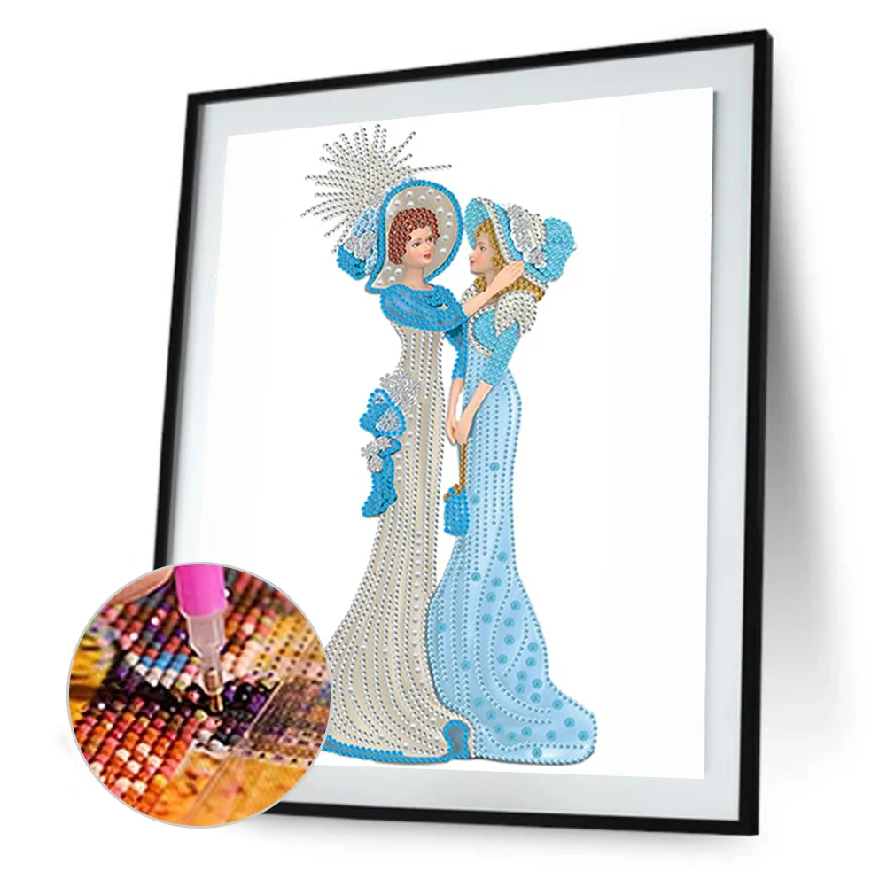 Diamond Painting - Partial Special Shaped Drill - Elegant Lady(30*40cm)