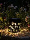 Solar Mandala Lights Outdoor Metal Solar Powered Wall Lamp Decorative Weatherproof Projector Light for Patio Backyard Garden Deck Step Decor