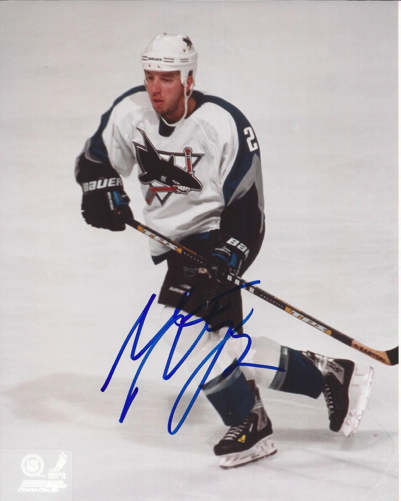 Mike Rathje Autographed 8x10 San Jose SharksB164