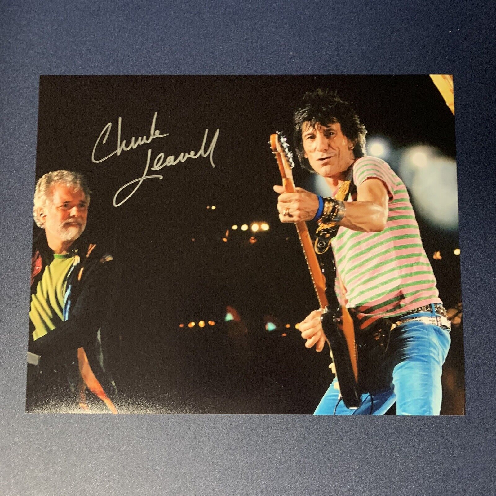 CHUCK LEAVELL SIGNED 8x10 Photo Poster painting AUTOGRAPHED THE ROLLING STONES KEYBOARDIST COA