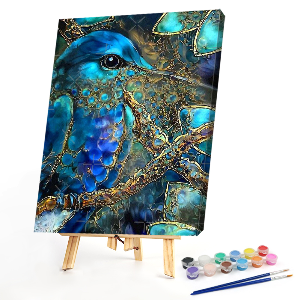 

40*50CM - Paint By Numbers - Psychedelic Hummingbird, 501 Original