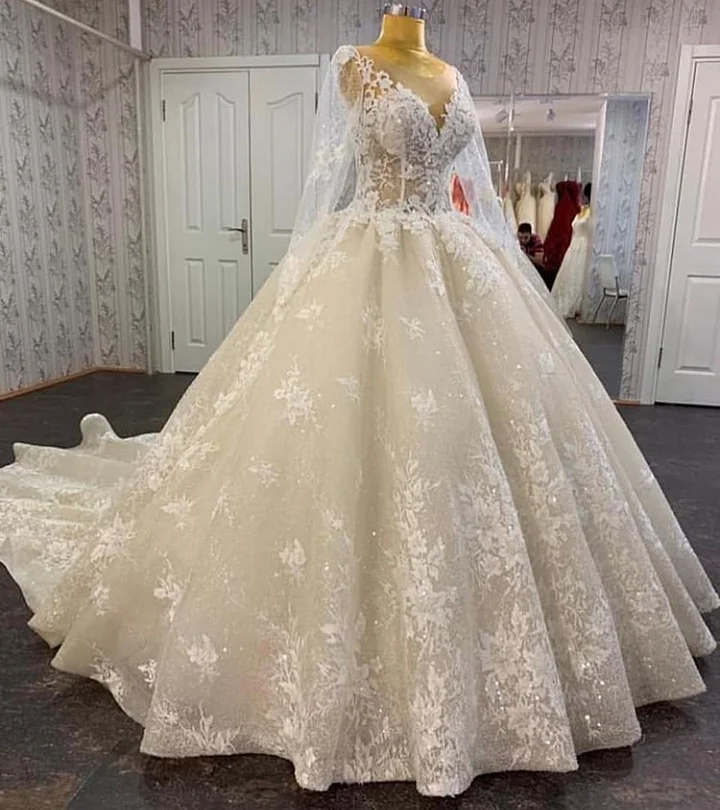 a line bateau wedding dress A-Line Bateau Cathedral Train Tulle Lace Wedding Dress COCOMELODY CW2389, 60 Days / Ivory / US4-UK6-EUR34