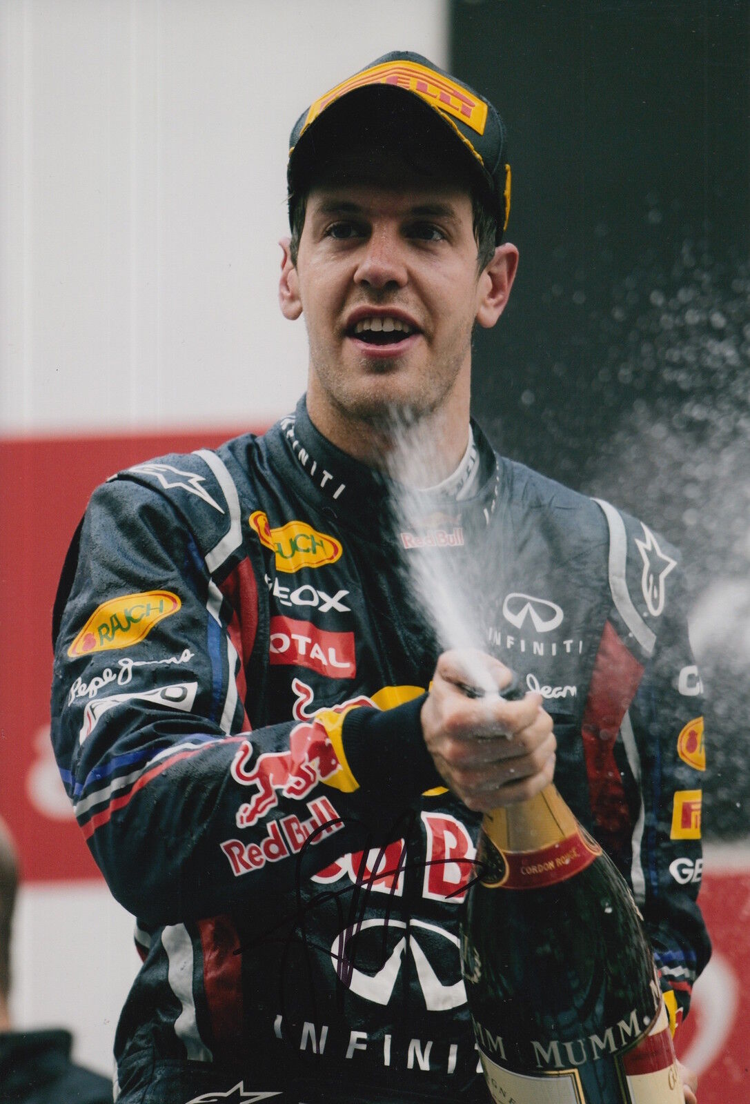 Sebastian Vettel Hand Signed 12x8 Photo Poster painting F1 Red Bull Racing 2