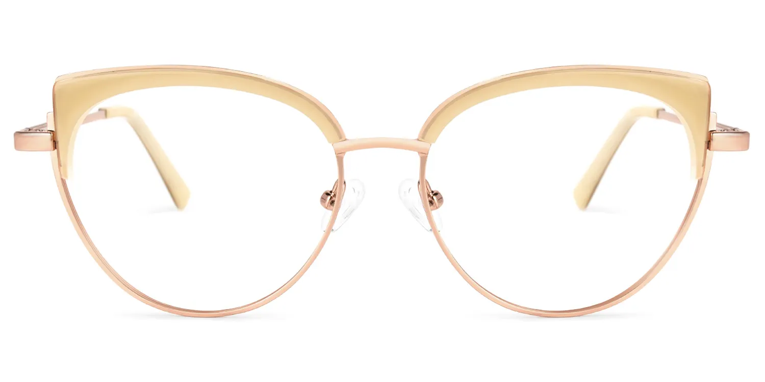 Lorchen Gelb-Gold Cateye Brille  Gelb-Gold
