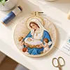 Mary With Angels-DIY Embroidery Kit with Pattern Cotton Threads Needles Hoop 30*30cm
