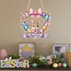 Diamond Painting Acrylic Single Side Drill Easter Rabbit Pendant Charms Kits for Adults Home Window Decor