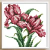 Orchid - 14CT Stamped Cross Stitch 17*17cm/6.69*6.69in(Brand)